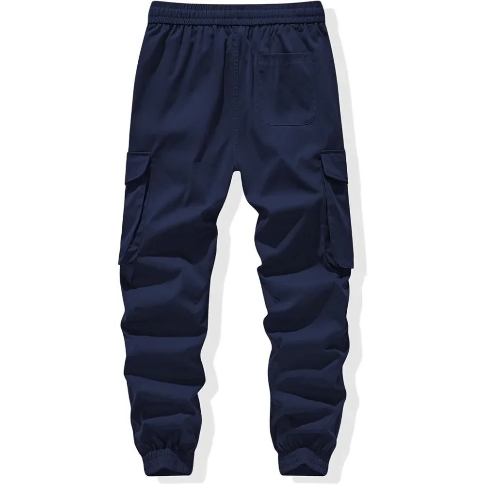 Men's Casual Cargo Joggers Pants Stretch Elastic Waist Drawstring Tapered Sweatp
